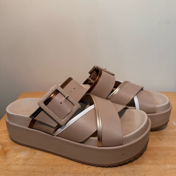 Matisse Shoes - Matisse Stylish Tan Platform Sandals